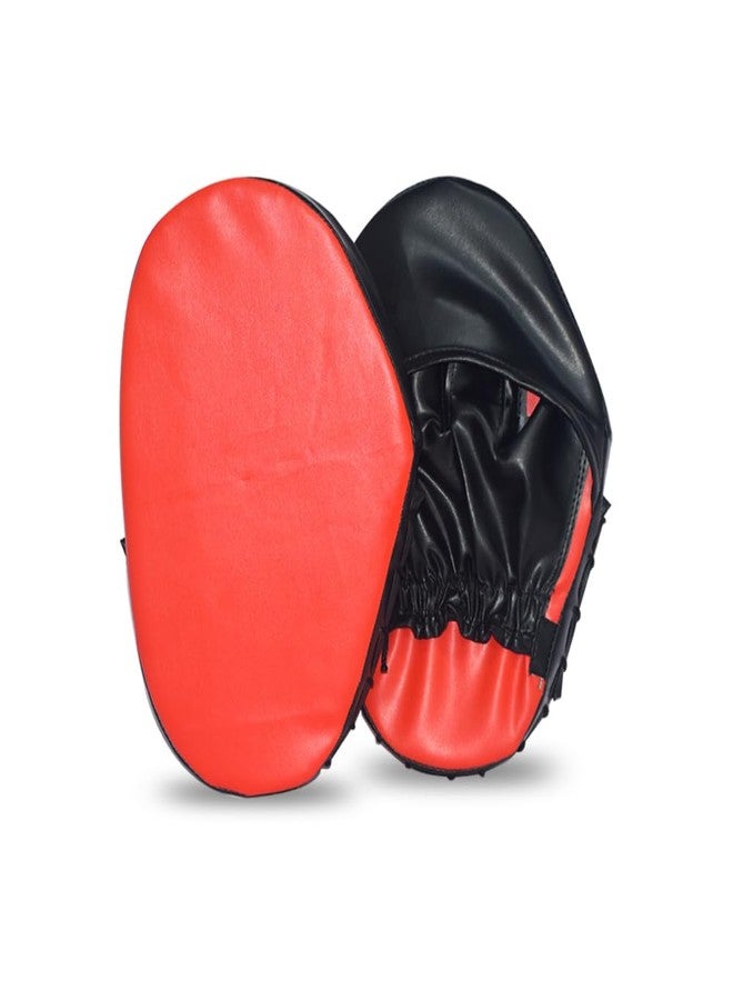 LEPRO Focus Pads, Straight Punching Mitts for Boxing, MMA, Muay Thai, Kickboxing, Karate, Taekwondo Training for Men & Women Focus Pad for Kickboxing (Red) - Image 1