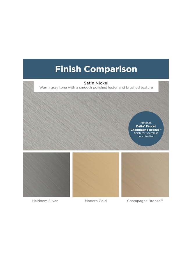 promass Round Ringed Kitchen Cabinet Knobs Or Drawer Knobs 1-1/4" (32mm), 10-Pack Satin Nickel Cabinet Hardware P35597K-Sn-B - Image 4