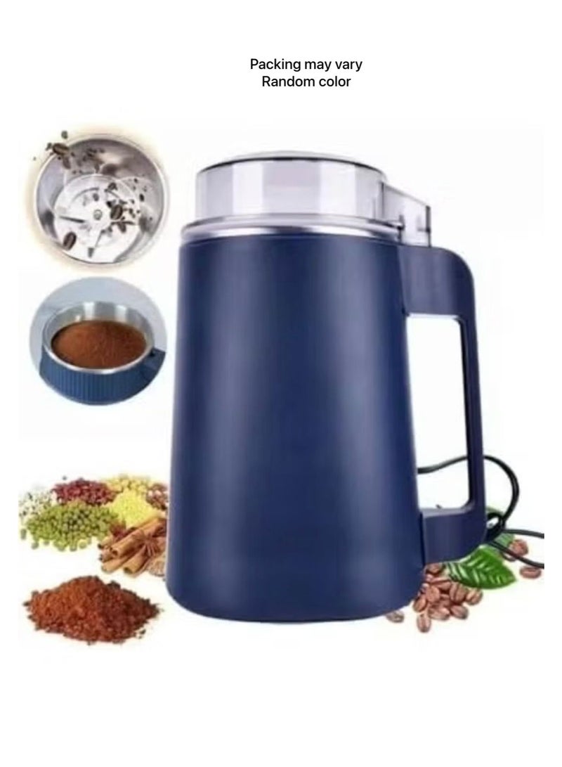 Multifunctional electric coffee bean and spice grinder, coffee grinder with stainless steel grinding blade and transparent lid, for coffee beans, nuts, spices, grains and herbs - Image 1