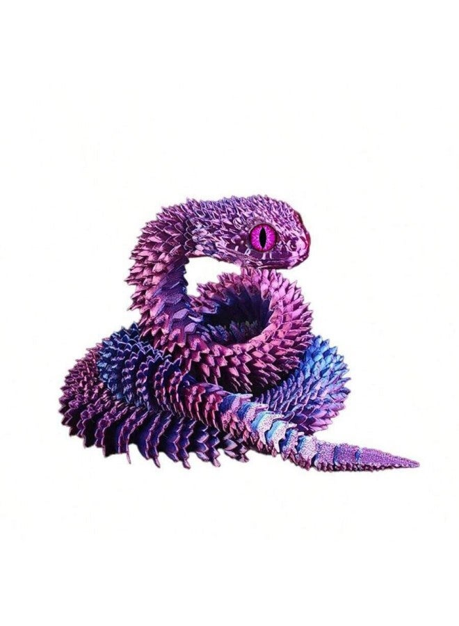 3D Printed Viper Toys Ornaments Full Joint Activities Cross-border New Realistic Children's Toys 
