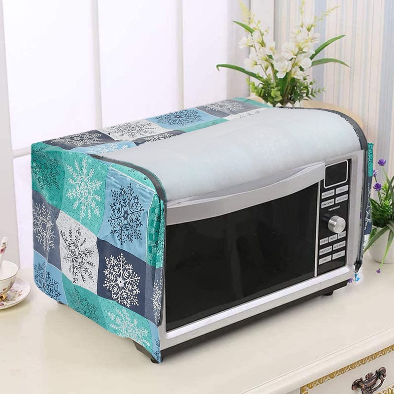 Kuber Industries Kuber Industries PVC Check Printed Microwave Oven Cover20 LTR Sky Blue50KM01250  - Image 1