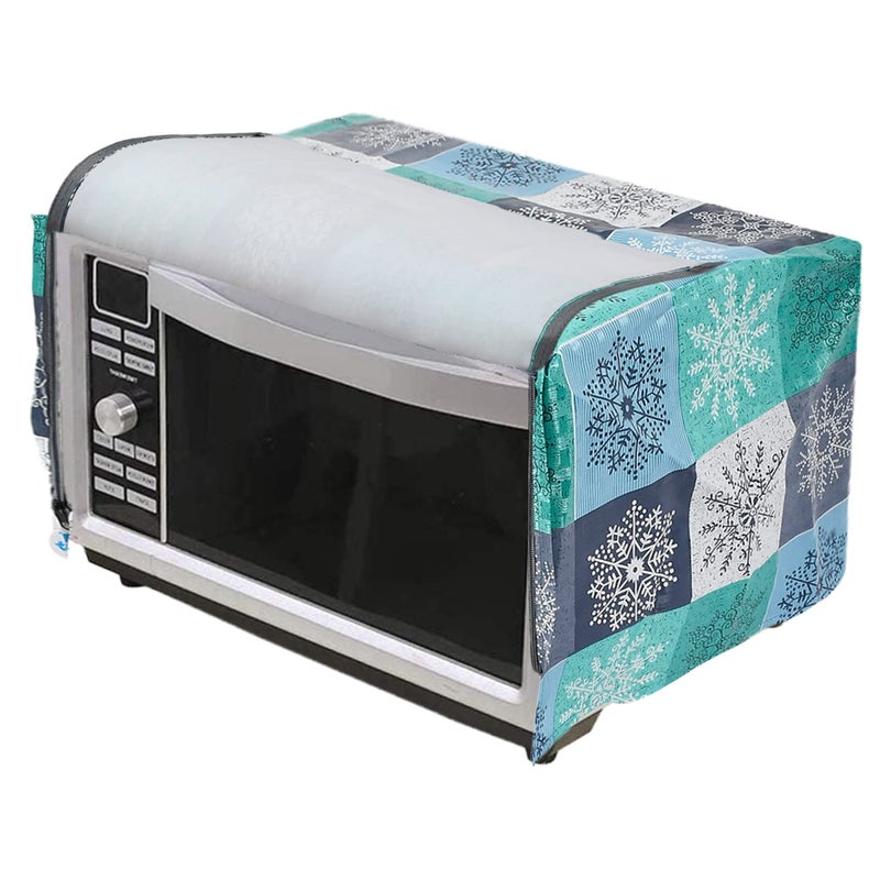 Kuber Industries Kuber Industries PVC Check Printed Microwave Oven Cover20 LTR Sky Blue50KM01250  - Image 5