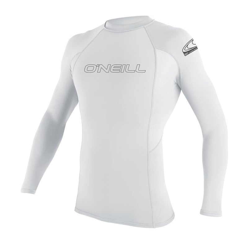 O'NEILL ONeill Mens Basic Skins UPF 50 Long Sleeve Rash Guard White S - Image 2