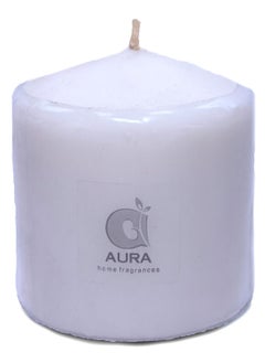 AURA Aura 3x3 Round Pillar Candles for Home Décor and Diwali Gifts(Set of 4)- White  - Image 3