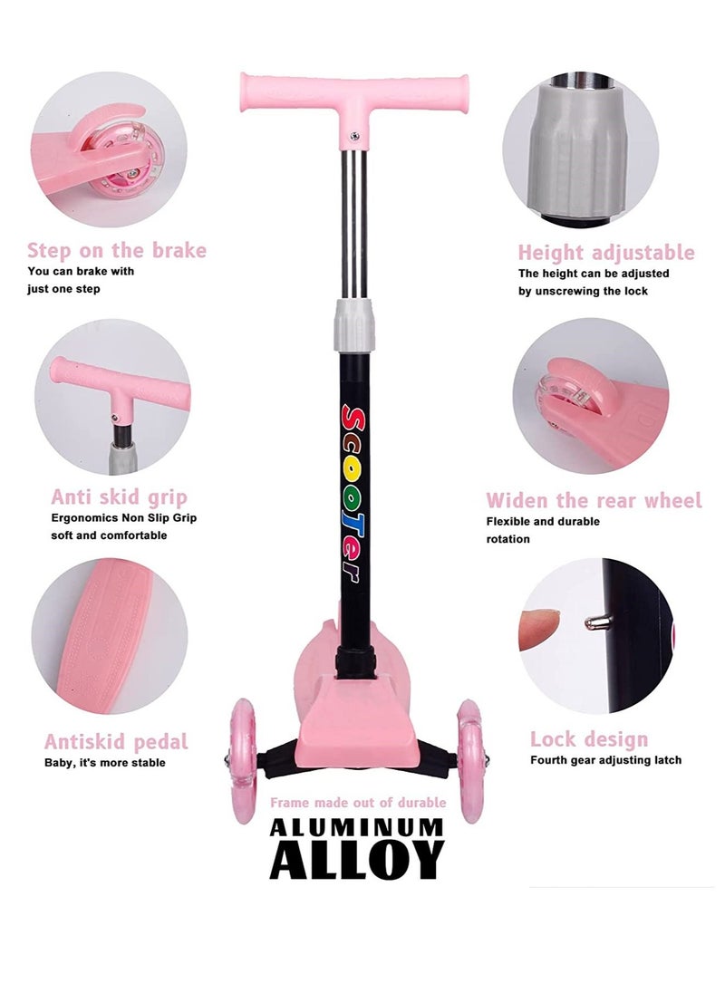 MissTiara - Folding Kick Scooter With LED Light Up Wheels - Image 1