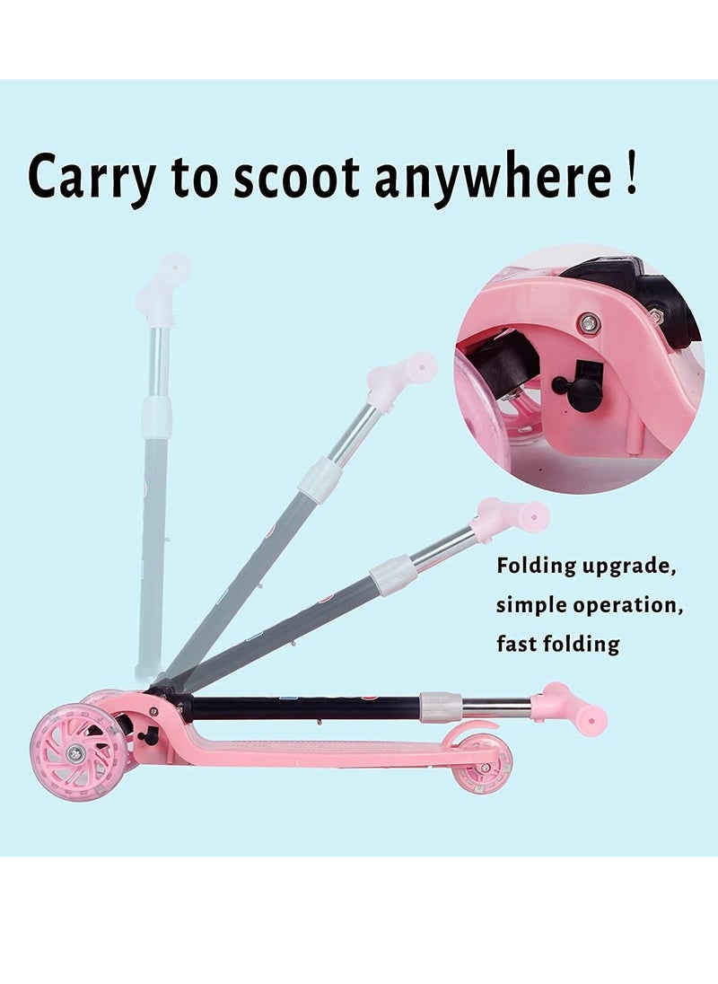 MissTiara - Folding Kick Scooter With LED Light Up Wheels - Image 1