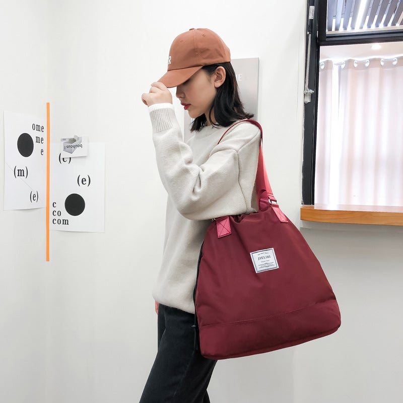 Fashion Casual Shoulder Bag Commuter Daily Dating Women'S Tote Bag Water-Repellent Large Capacity Nylon Cloth Bag - Image 4