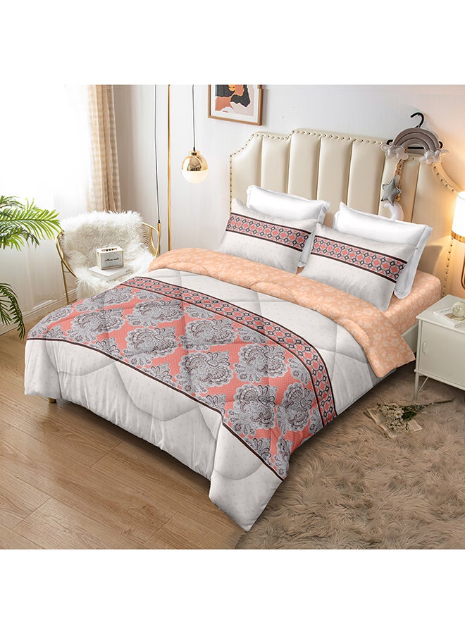 Noon East 4Pcs Comforter Set | Soft Microfiber Material | Multiple Color | 1 Comforter 160 X 230 Cm, 1 Fitted Sheet 120 X 200 Cm With 30 Cm Deep Pocket, 2 Pillow Cases 50 X 75 Cm | Suitable For Single Size Mattress - Image 2