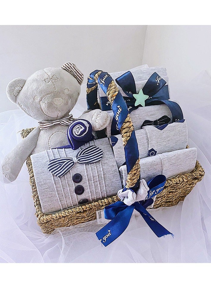 Baby Giftset for New born with Rompers and shoes in suitcase in college theme FOR bOY 6month - 9 month - Image 5