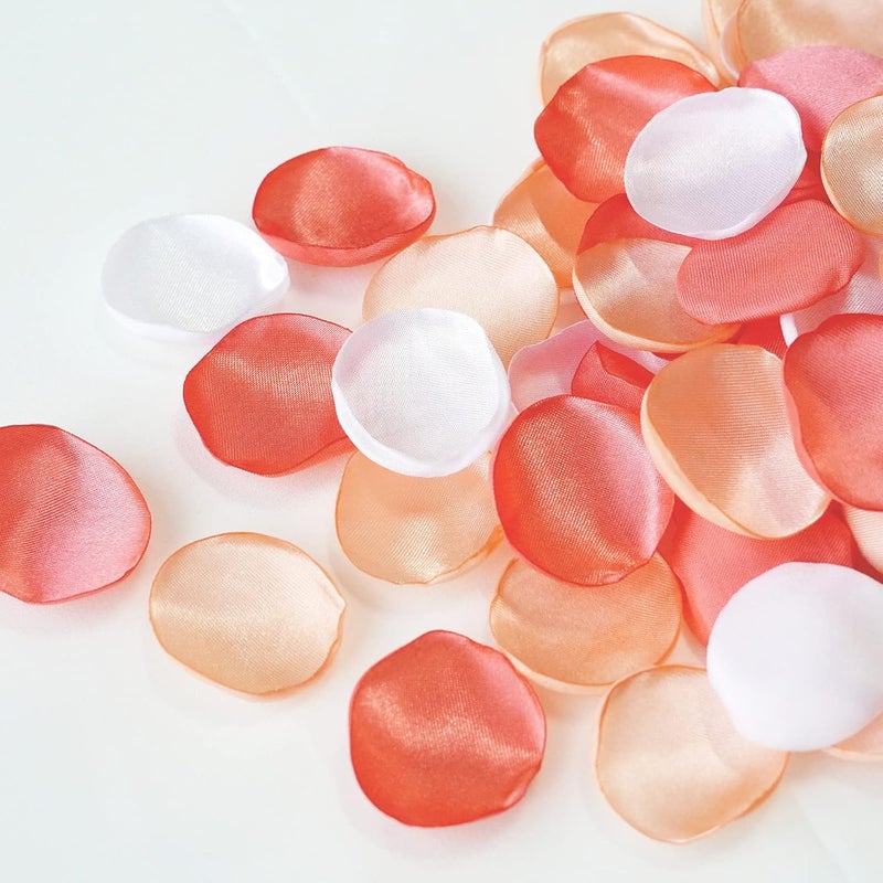 WEIERYUE 300PCS Silk Rose Petals,Beautiful Realistic Scatter Rose Petals Romantic Night Decoration,Mixed Color Artificial Flowers Petals,Wedding Table Confetti Party Favors Decoration - Image 1