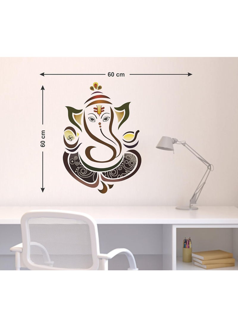 Decals Design Decals Design 'Modern Elegant Ganesha God' Wall Sticker (PVC Vinyl, 50 cm x 70 cm, Multicolour)  - Image 2