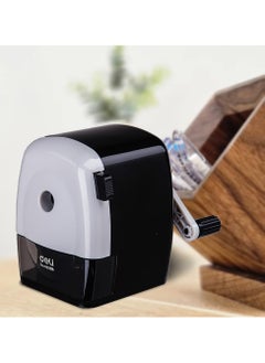 Deli Deli E0629B Rotary Pencil Sharpener with Adjustable Tip  Extra Sharp Blade, Desk Bracket, for Regular & Jumbo Pencils  - Image 2