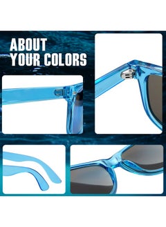 Joopin Trendy Square Sunglasses Oversized Sun Glasses Polarized Uv400 Fashion All Blue Shades For Men Women Vintage Shady Rays Sunnies  - Image 5