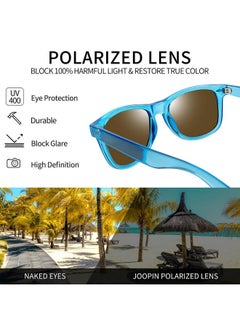 Joopin Trendy Square Sunglasses Oversized Sun Glasses Polarized Uv400 Fashion All Blue Shades For Men Women Vintage Shady Rays Sunnies  - Image 4