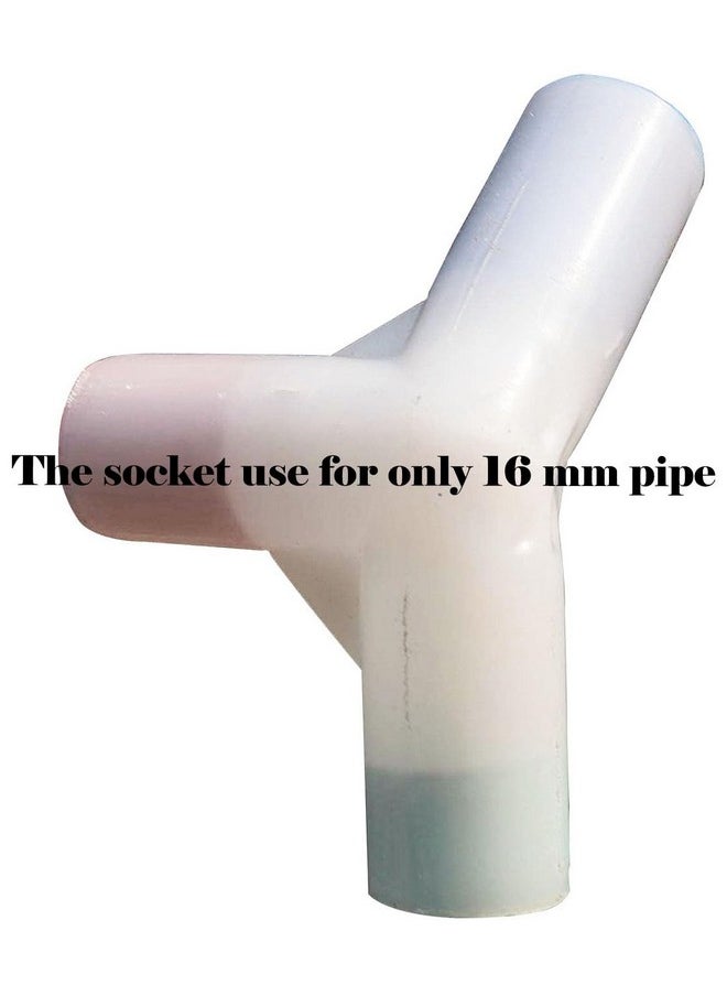 HomeCute HOMECUTE Spaire PVC Angular Socket for Homecute Hut Type Toys Play Tent House Only (White, Set of Small-3 Pcs and Big-2 Pieces, Total = 5 Pieces, 16 mm Pipe Socket) for Kid's Tent House  - Image 2