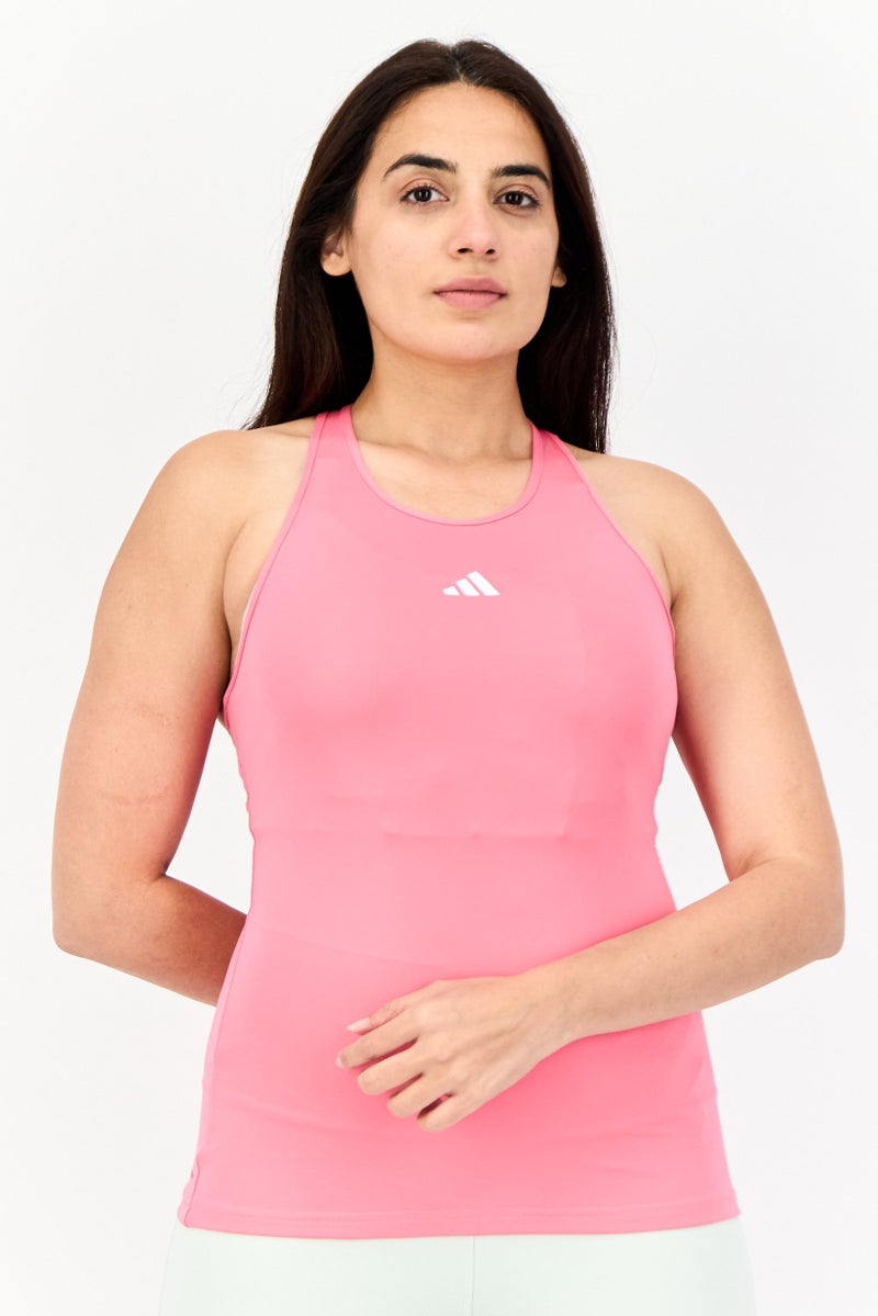 Adidas Women Sportswear Fit Sleeveless Racerback Training Tank Top, Pink - Image 1