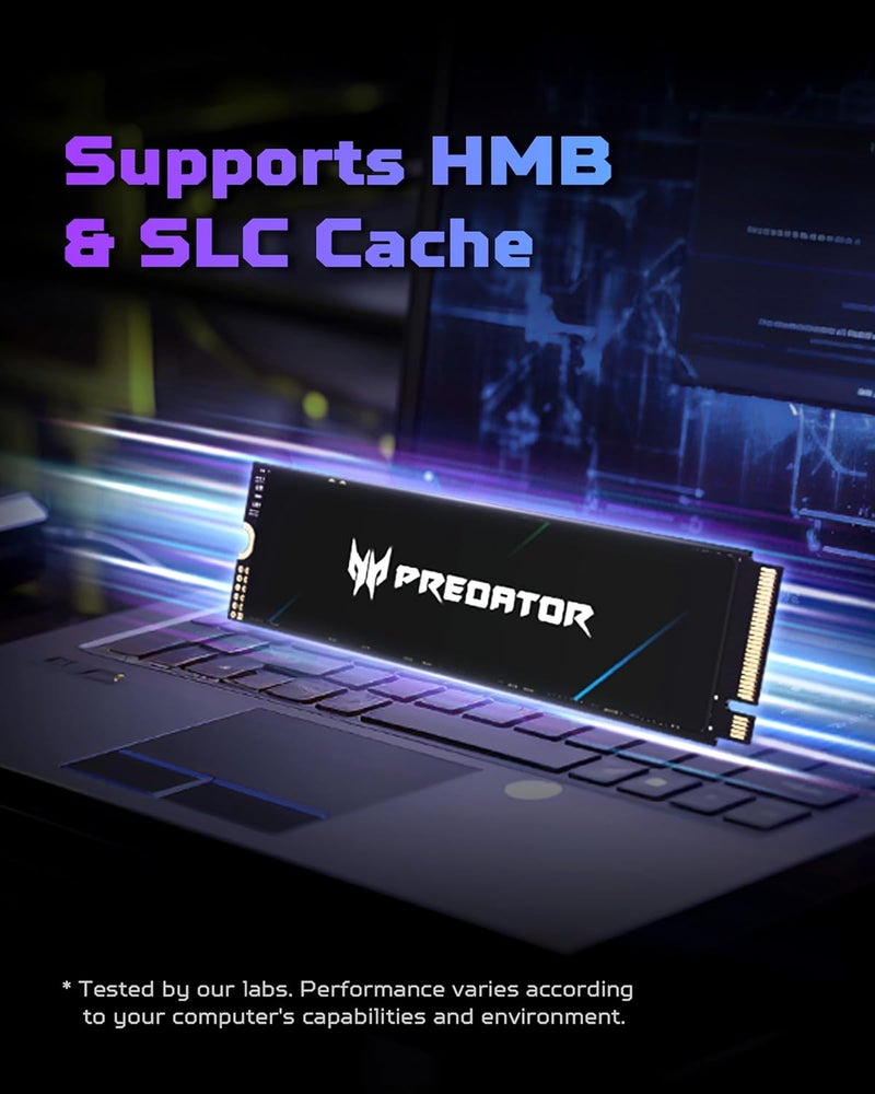 Predator GM7 4TB SSD, M.2 2280 PCIe Gen4 x4 NVMe 2.0, Up to 7400 MB/s, HMB+SLC, Internal PC Solid State Drive for Laptop, Desktop and PS5 - BL.9BWWR.120 - Image 5