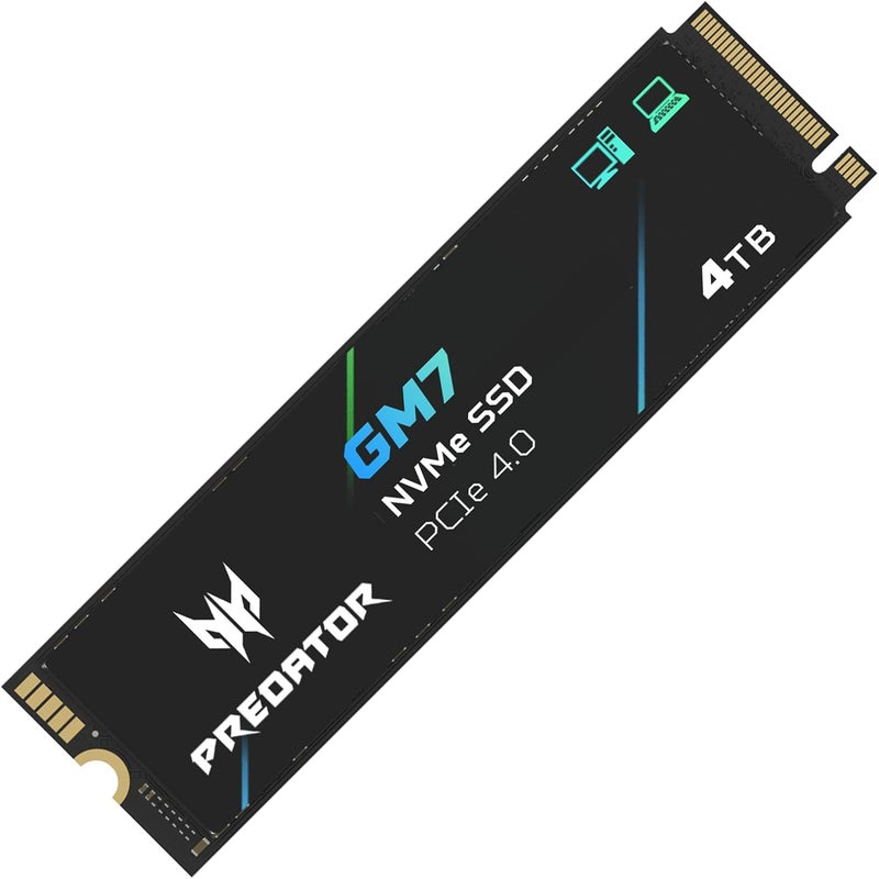 Predator GM7 4TB SSD, M.2 2280 PCIe Gen4 x4 NVMe 2.0, Up to 7400 MB/s, HMB+SLC, Internal PC Solid State Drive for Laptop, Desktop and PS5 - BL.9BWWR.120 - Image 2