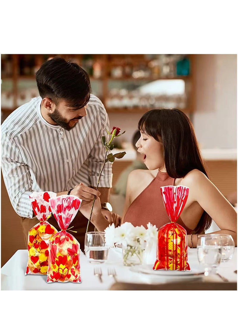 6 Mix Styles 120pcs/Pack Transparent Love Red Heart Cookie Treat Snack Sweet Opp Plastic Candy Bags For Valentine's Day Wedding Party - Image 4