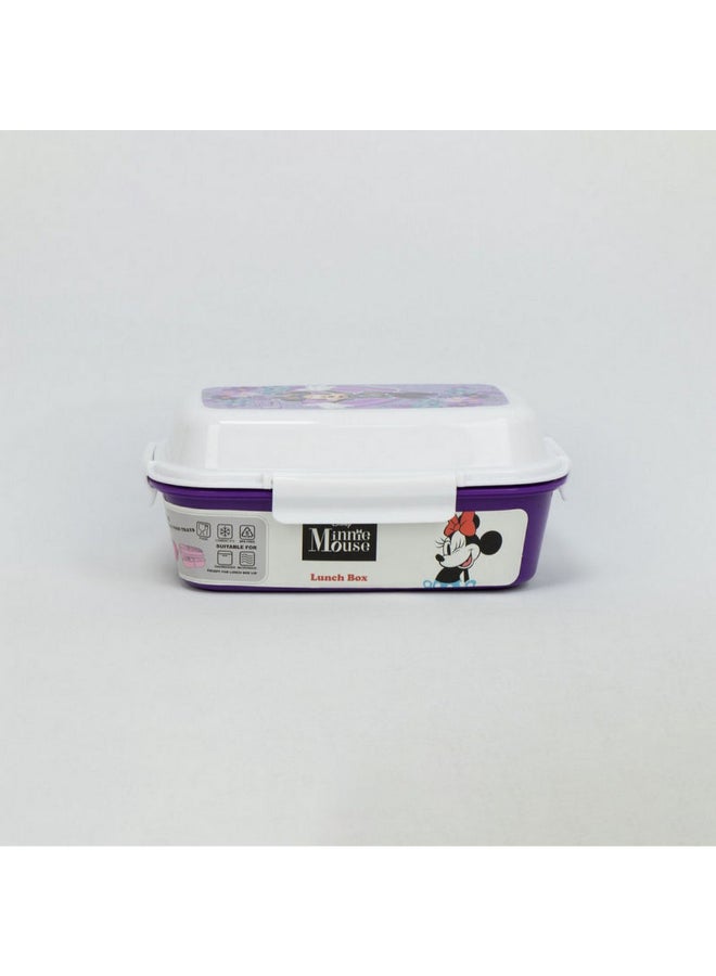 SunCe Minnie Mouse 4-Clip Closure Lunch Box Purple and White 5.9 x 3.54 x 8.66 Inch SUNS-4404DMA  - Image 3
