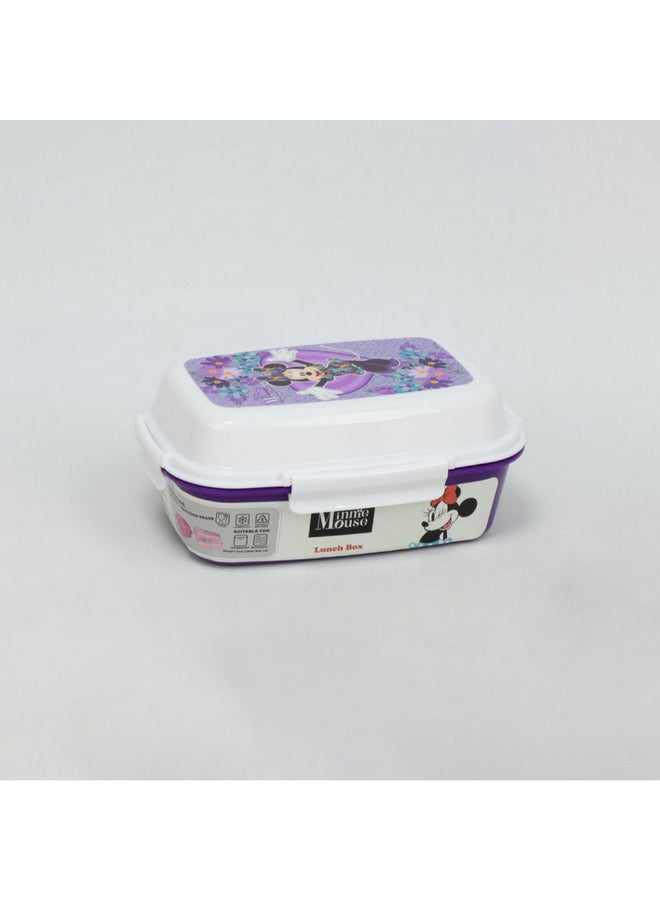 SunCe Minnie Mouse 4-Clip Closure Lunch Box Purple and White 5.9 x 3.54 x 8.66 Inch SUNS-4404DMA  - Image 2