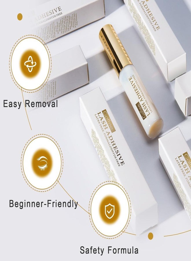 GOLLEE Lash Glue for Eyelash Clusters, False Eyelashes Gule Strip Eye Lash Glue for DIY Lash Extensions Super Strong Hold, Waterproof, Long Lasting Eyelash Adhesive for Lash Cluster Fast Drying Clear - Image 4