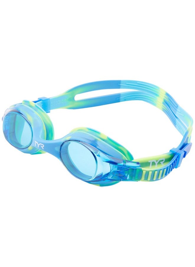 TYR - Swimple Tie Dye Youth Swim Goggles Blue/Green Ages 3 10 - Image 1