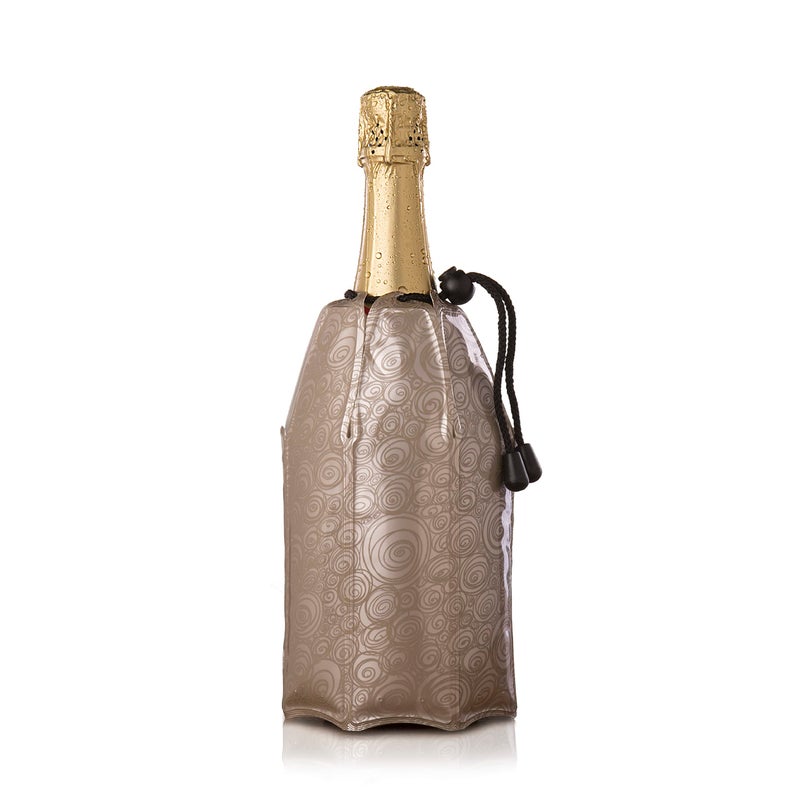 Vacu Vin Active Cooler Champagne Chiller - Reusable, Flexible Wine Bottle Cooler - Platinum, Gold - Champagne Cooler Sleeve For Standard Size Bottles - Insulated Champagne Bottle Chiller to Keep Cold - Image 1