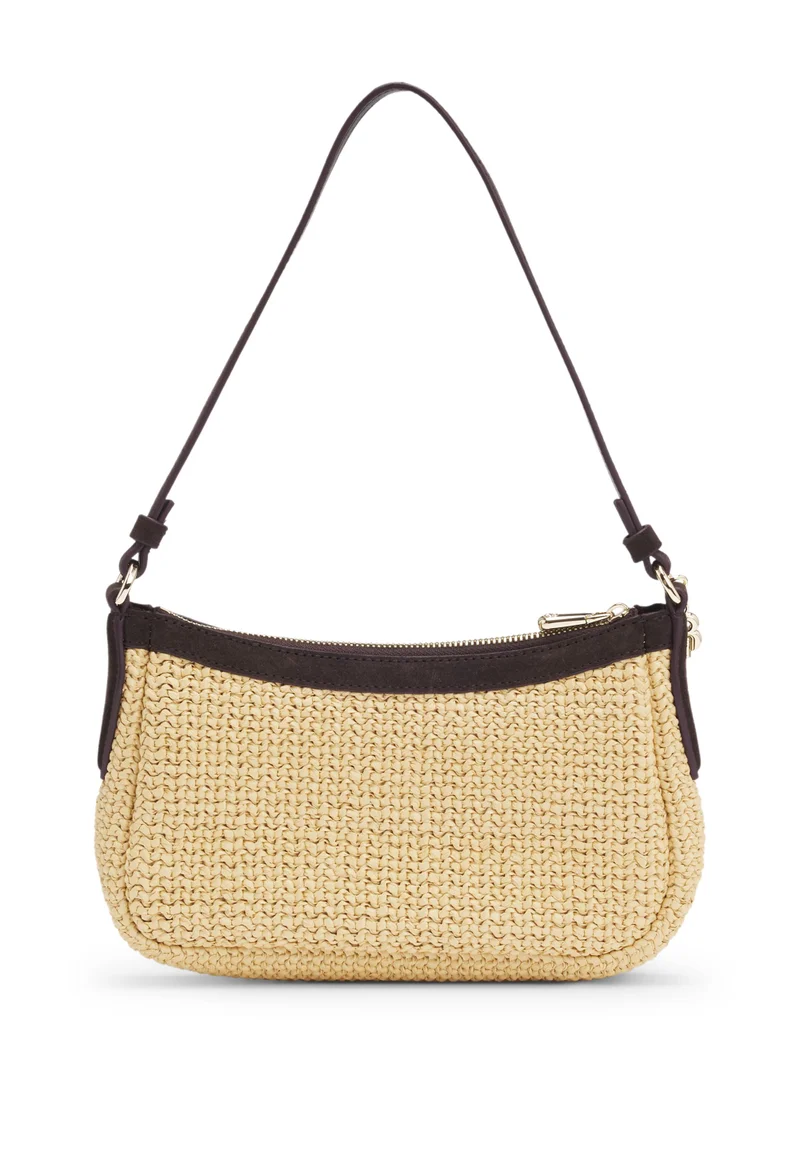 BOSS Natural Raffia shoulder bag with Double B monogram charm for Women | Best Price UAE