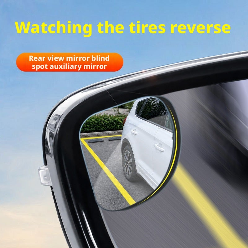 Frameless Blind Spot Mirror, 360° Adjustable Wide Angle Car Rearview Mirror - Image 4