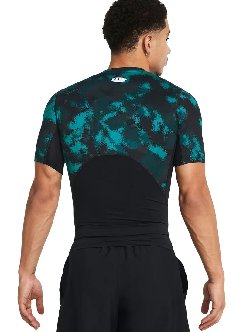 UNDER ARMOUR Heatgear Armour Printed Compression T-Shirt