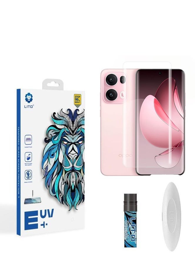 Lito Lito Oppo Reno 13 Pro  Premium UV Liquid Glue Tempered Glass Screen Protector with Edge to Edge Coverage  - Image 1
