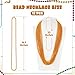 Huskein 12 PCS Beaded Necklace 33 Orange Mardi Gras Beads Necklaces Bulk Mardi Gras Favors Accessory Set Mardi Gras Beaded Stuff Set Round Costume Bead Necklace for Carnival Festival Party Favors - Image 4