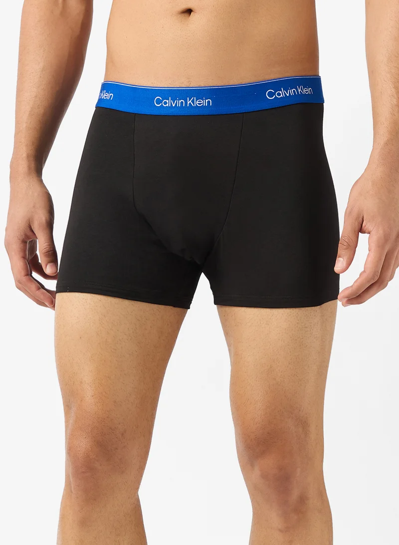 CALVIN KLEIN 3 Pack Relaxed Dart Trunks - Icon Cotton Stretch