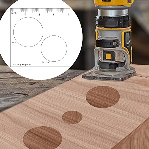 inBovoga 3 Pcs Router Templates for Woodworking, 4 * 3.92 Inch Circle Jig Router Template Jig Kit, Circle Inlay Template Decorative - Image 2