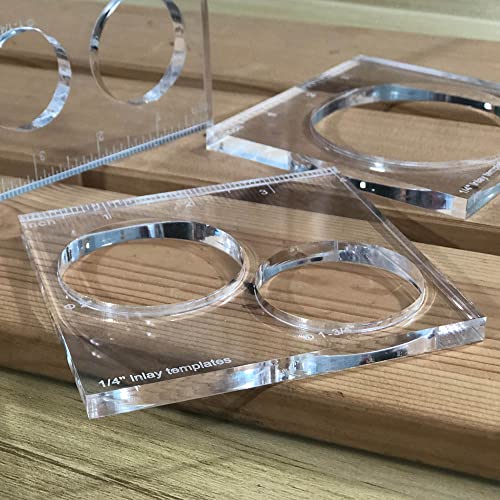 inBovoga 3 Pcs Router Templates for Woodworking, 4 * 3.92 Inch Circle Jig Router Template Jig Kit, Circle Inlay Template Decorative - Image 5