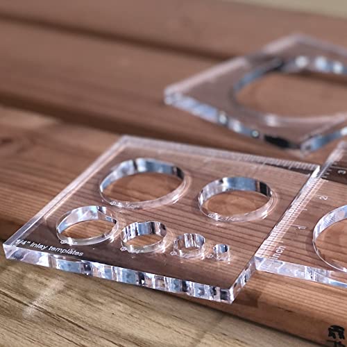 inBovoga 3 Pcs Router Templates for Woodworking, 4 * 3.92 Inch Circle Jig Router Template Jig Kit, Circle Inlay Template Decorative - Image 4