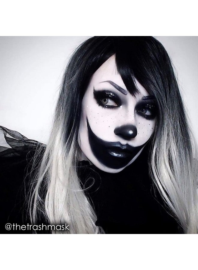 ميهرون أكواب ألوان المكياج | المسرح، الأساس، طلاء الوجه، طلاء الجسم، الهالوين | مكياج طلاء الوجه | طلاء الشحوم 0.5 أونصة (14 جرام) (أسود) - Image 2