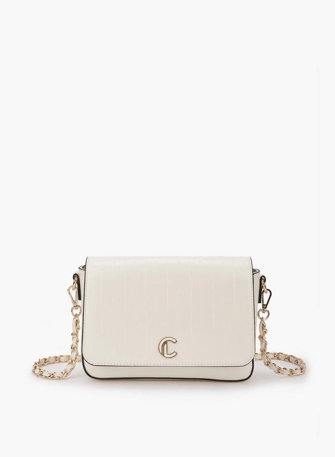 لو كونفورت حقيبة كروس بودي بنقوش مع إغلاق قلاب - Image 1