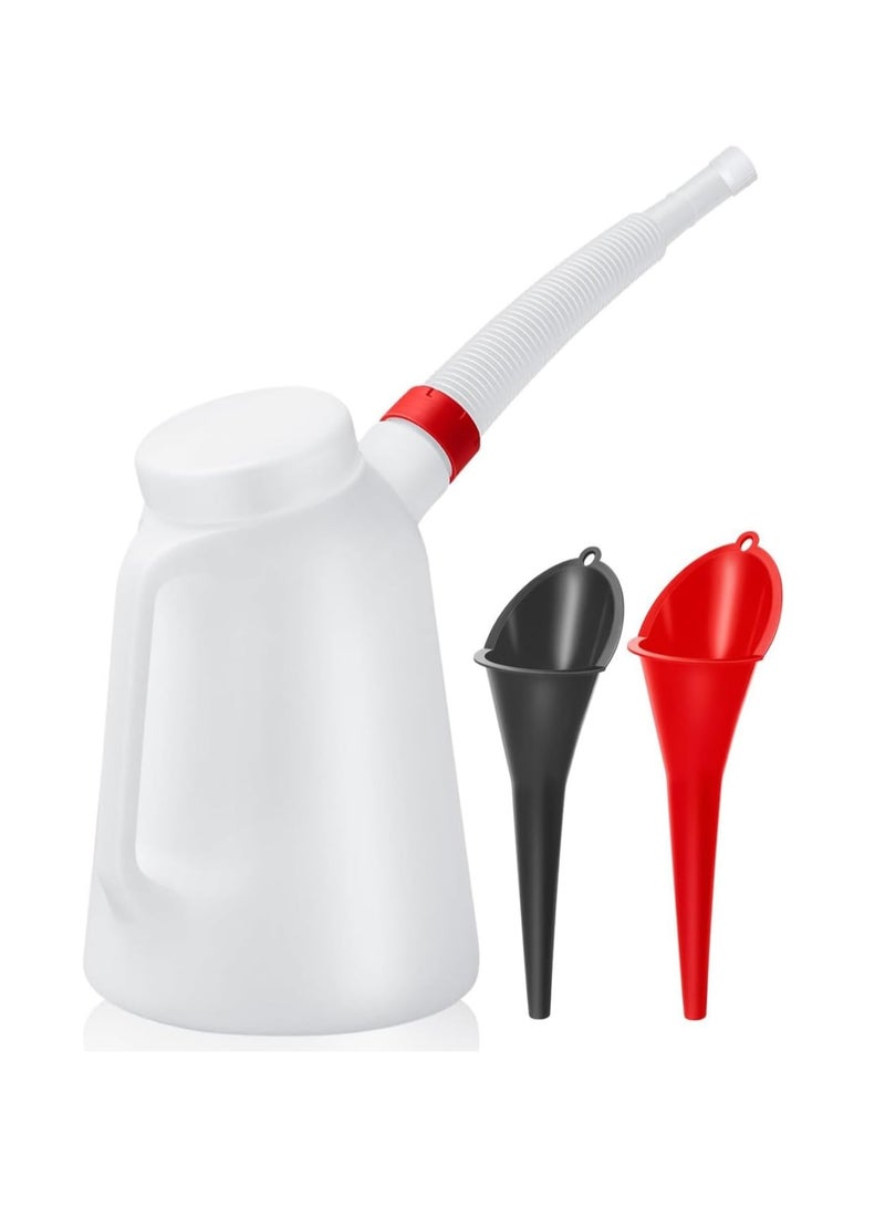 SOLARAE 1 Pack 5 Quart Oil Jug Oil Measuring Container Automotive Motor Oil Dispenser Motor Oil Container Oil Measuring Container Dispenser with Lid and Cap for Automotive Fluids - Image 1