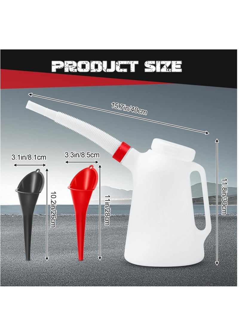 SOLARAE 1 Pack 5 Quart Oil Jug Oil Measuring Container Automotive Motor Oil Dispenser Motor Oil Container Oil Measuring Container Dispenser with Lid and Cap for Automotive Fluids - Image 2