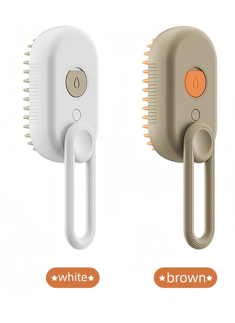 Generic - 4 in 1 Cat Steam Brush for Shedding, Rechargeable Steam Cat Brush With Rotating Handle, for Massaging and Cleaning Shedding Pet Hair, for Cats Dogs - Image 1