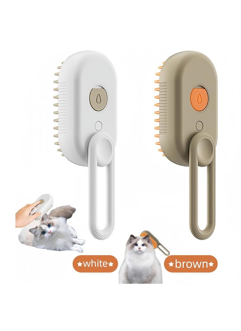 Generic - 4 in 1 Cat Steam Brush for Shedding, Rechargeable Steam Cat Brush With Rotating Handle, for Massaging and Cleaning Shedding Pet Hair, for Cats Dogs - Image 1