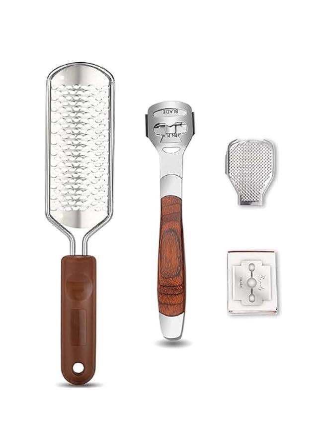 Colossal Foot Rasp Wood Handle Callus Shaver Pedi Kit Heel Scraper For Feet Callus Remover Foot File Callus Remover Foot Care to Remove Hard Skin - Image 1
