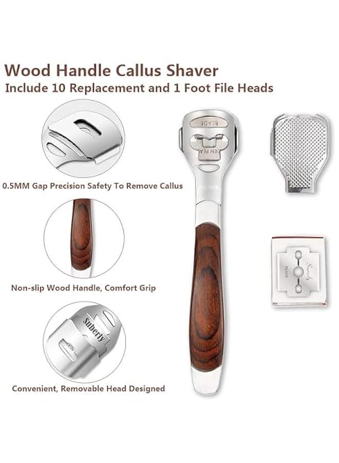 Colossal Foot Rasp Wood Handle Callus Shaver Pedi Kit Heel Scraper For Feet Callus Remover Foot File Callus Remover Foot Care to Remove Hard Skin - Image 3