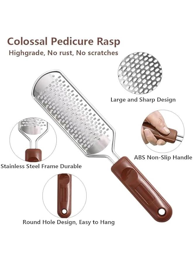 Colossal Foot Rasp Wood Handle Callus Shaver Pedi Kit Heel Scraper For Feet Callus Remover Foot File Callus Remover Foot Care to Remove Hard Skin - Image 4