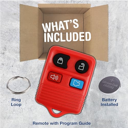 KeylessOption Key Fob for 2005 2006 2007 2008 2009 2010 2011 2012 2013 2014 2015 Ford F150 Explorer Ranger Mustang Lincoln Mazda Mercury Remote, 4-Button CWTWB1U345, Programming Guide Included - Image 2