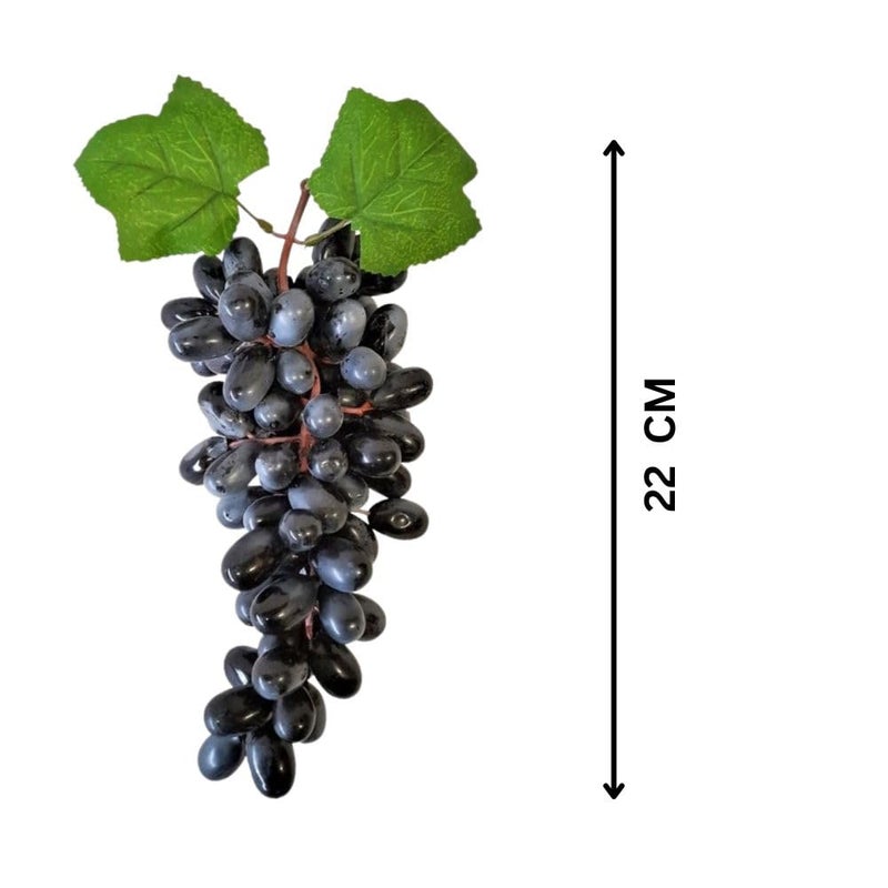 SINGAA Artificial Grapes with Leaves for Home, Garden, Car, Party, Stage, Fruit Shop, Basket, Bowl, Photography,Dining Table and Events Decoration - 22 CM - Pack of (2) - Image 2