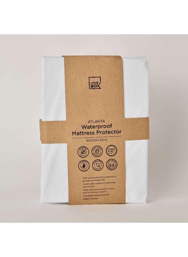 Atlanta Waterproof Single Mattress Protector 200 x 33 x 90 cm