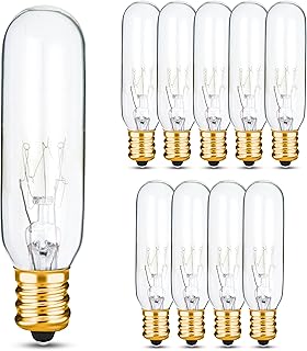 OHLECTRIC Clear T6 Tubular Incandescent Light Bulb | 15 Watt Dimmable Bulb with E12 Candelabra Base | Warm White Color - Image 1